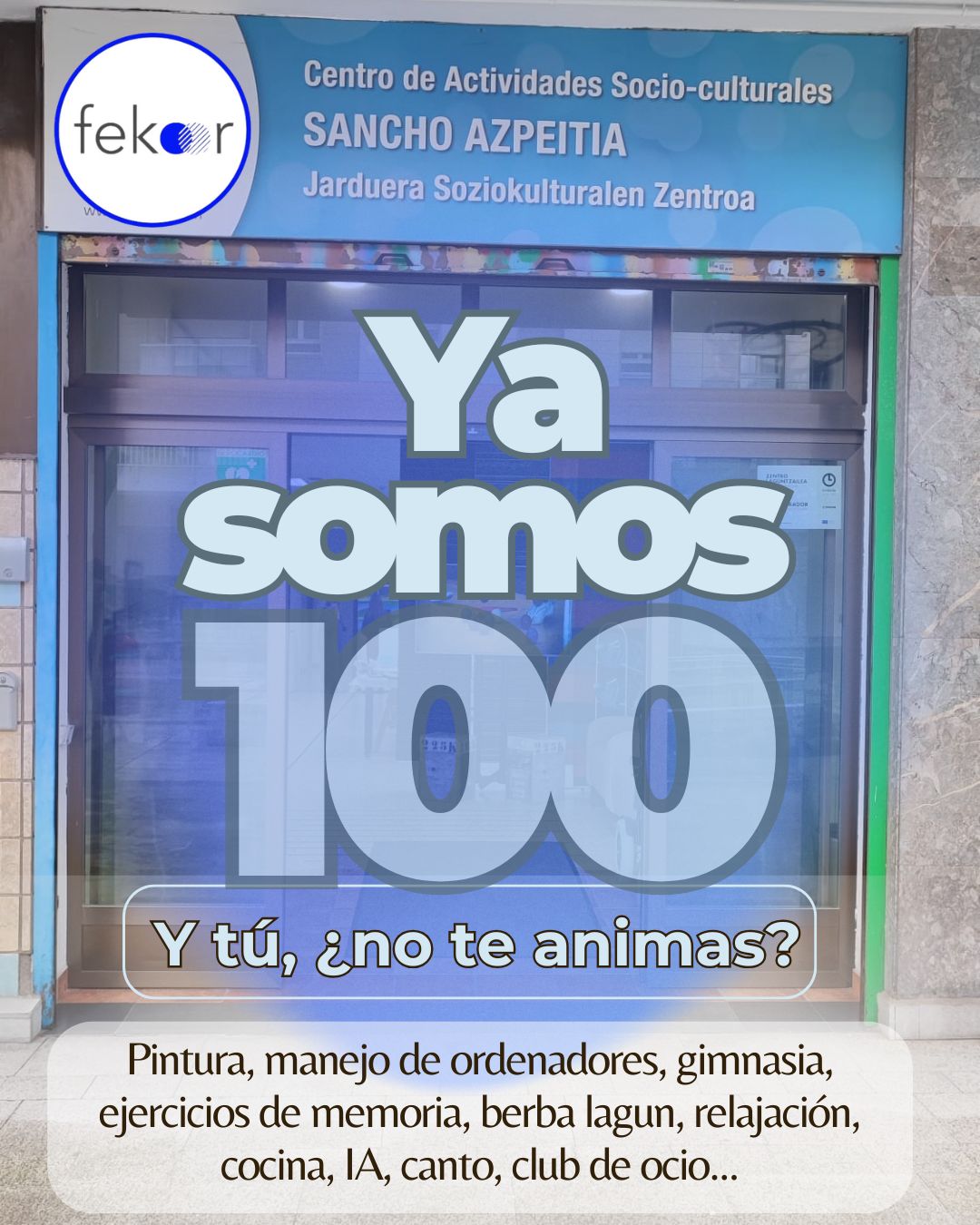 En Sancho Azpeitia ya somos 100