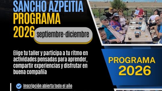 Abierto el plazo para las actividades de Sancho Azpeitia